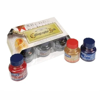 Image of Winsor &amp; Newton Calligraphy Ink Set of 6 Assorted