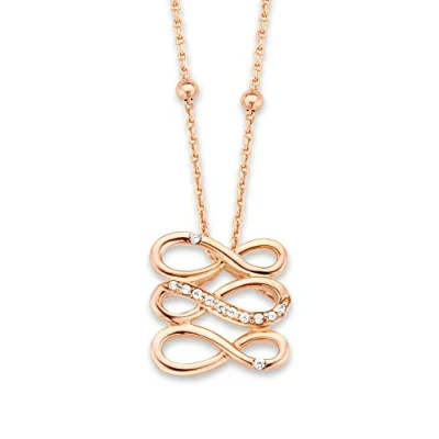 Image of Orphelia WoMens 925 Sterling Silver Chain with Pendant Rose ZH 7123/RG One Size
