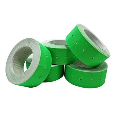 Image of Swift 22 x 12 mm Price Gun Labels CT1 Green 5 Rolls 2,500 Stickers Pricemarking Tags Fits Many Pricing Labellers