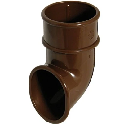 Image of Floplast 50mm Brown (Downpipe Socket) Miniflo Guttering for shed, Porch, Conservatory, Out Building, etc Full Range NOT Normal House Size Smaller