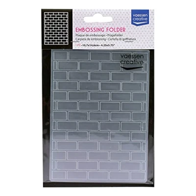 Image of Vaessen Creative Embossing Folder, Stone 5,7x4,25x0,19 inches, 1 Unit, for Birthday, Birth, Christmas Cards and Paper Crafts