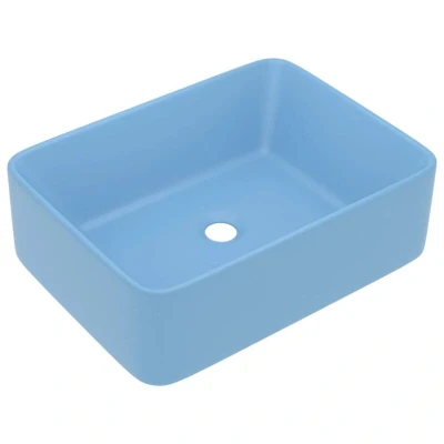 Image of vidaXL Luxury Wash Basin Matt Light Blue 41x30x12 cm Ceramic