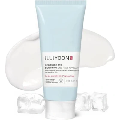 Image of ILLIYOON Ceramide Ato Soothing Gel (175mL,5.91 Fl. Oz) High Moisturizing Cooling Lotion for Dry and Tired Sensitive Skin Gentle Infants Adults Vegan Fragrance Free