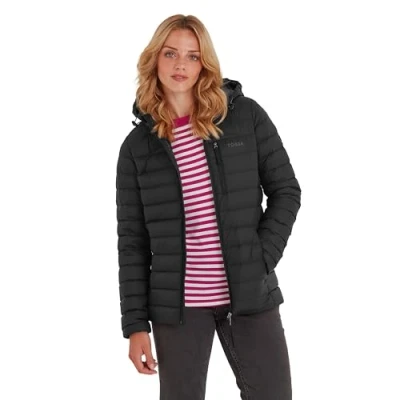 Image of TOG24 North RDS Womens Hooded Jacket Black Polyamide Size 10 UK