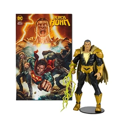 Image of McFarlane Toys, 7 Inch DC Direct Black Adam Action Figure with 22 Moving Parts, Collectible Comic Unique Character Card and Book Ages 12+