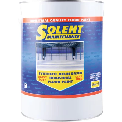 Image of Solent Maintenance Synthetic Resin Based Industrial Dark Grey Floor Paint 5LTR