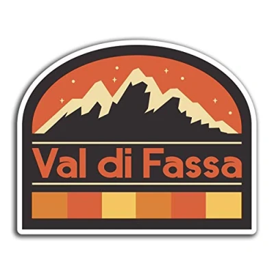 Image of 2 x 10cm Val di Fassa Italy Vinyl Stickers Fun Sticker Laptop Luggage #32479 (10cm Wide)