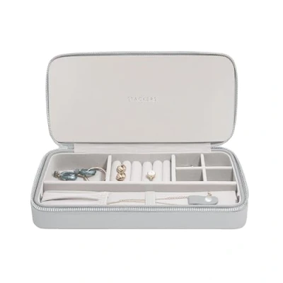 Image of Stackers Pebble Grey Sleek Necklace Travel Jewellery Box