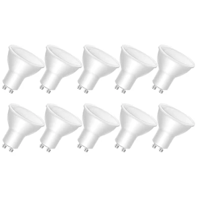 Image of LEDYA Gu10 LED Bulbs, 3000k Warm White 40w Halogen Spotlight Bulb Equivalent, 5W 400lm Energy Saving Bulb, 120 Beam Angle, Non Dimmable(10 Pack)