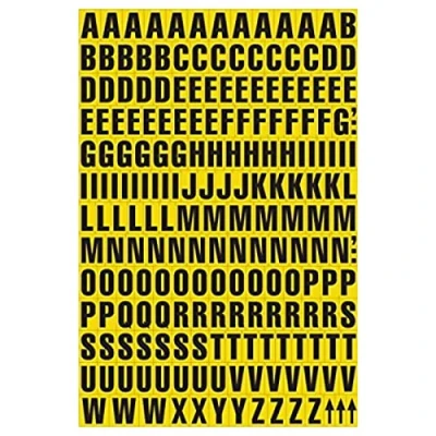 Image of Yellow Magnetic MIxed Letters 23mm High