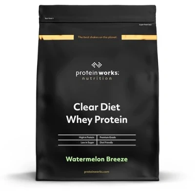 Image of Protein Works Clear Diet Whey Isolate Powder, Refreshing High Drink, 20 Shakes, Watermelon Breeze, 500g