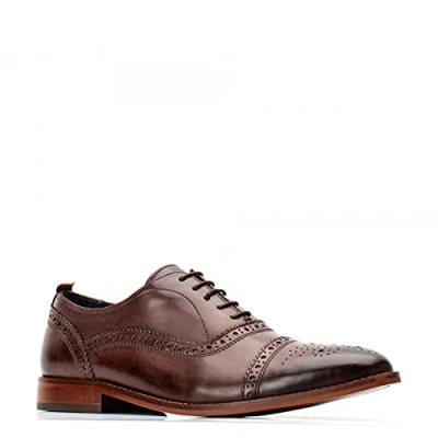 Image of Base London Cast Washed Mens Smart Shoes Brown 11 UK