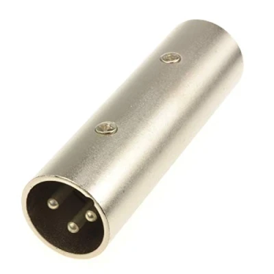 Image of kenable XLR Male Plug To Metal Joiner Coupler Adapter