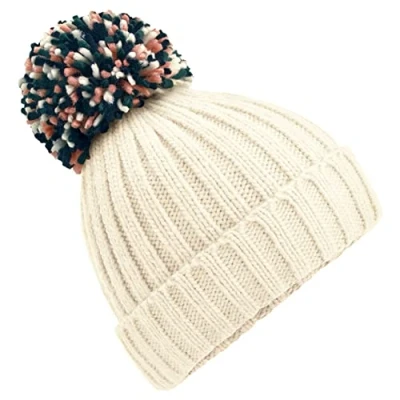 Image of Beechfield Stylish Cuffed Design Hygge Beanie Off White