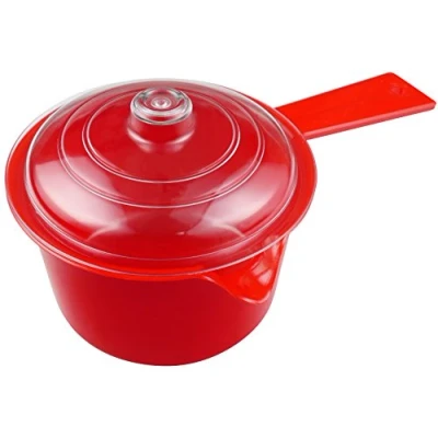 Image of Good2Heat Microwave Saucepan and Lid 600ml Red BPA Free &amp; Dishwasher Safe pan 14 x 12 21cm