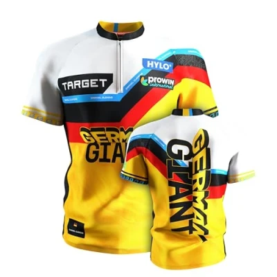 Image of TARGET Darts Gabriel Clemens Dart Shirt 2025, Size: M World Championship Mens Shirt, Adult Cool Play Collarless Top, Dartboards Top Men, German Giant Player Edition T Yellow Mix
