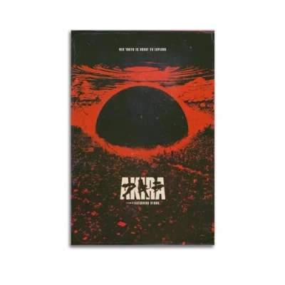 Image of Szzmyo Akira Movie Poster Decorative Painting Modern Aesthetic Canvas Bedroom Art Living Room Decoration 12x18inch(30x45cm) Unframe Style