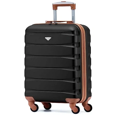 Image of Flight Knight Lightweight 4 Wheel ABS Hard Case Suitcases Cabin Carry On Hand Luggage Approved for Over 60 Airlines Including easyJet, Jet2 &amp; Maximum Size Ryanair (Priority) 55x40x20cm