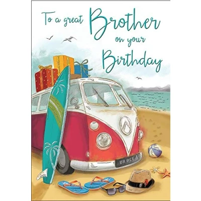 Image of Birthday Card Brother 9 x 6 inches Regal Publishing