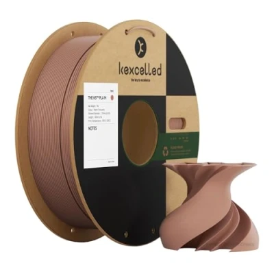 Image of kexcelled Matte PLA Filament 1.75 mm, 3D Printer +/ 0.03 Frosted Texture, Surface, 1 kg Spool (2.2 lbs), for FDM Printer, Terracotta