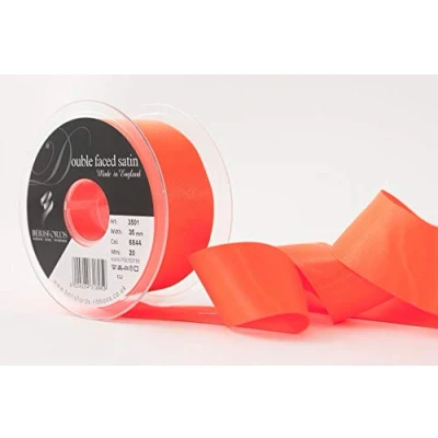 Image of Berisfords Ribbon, Flo Orange, 35 mm