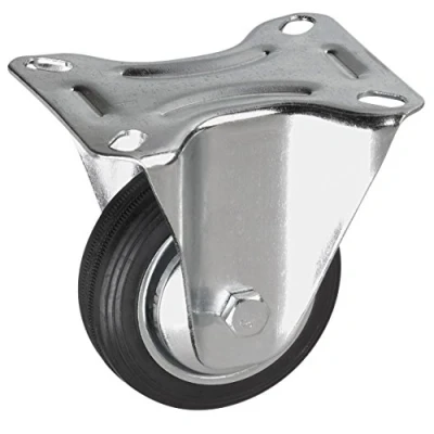 Image of Metafranc 800620 Fixed Castor, Diameter, 104 x 80 mm, Solid Rubber, Roller Bearing, Black, Ø mm