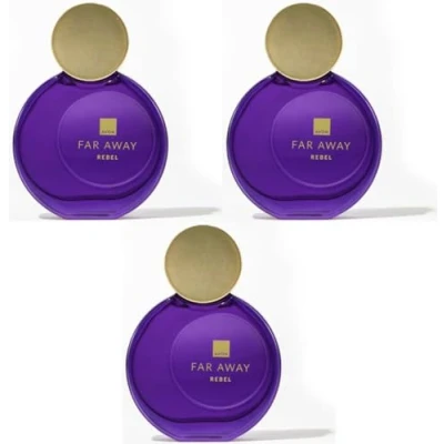 Image of 3 x Avon Far Away Rebel Perfume Pack of 50ml EDP