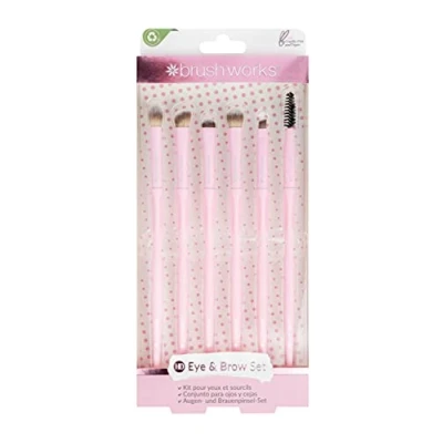 Image of Brushworks Eye &amp; Brow Set, Pink, One Size