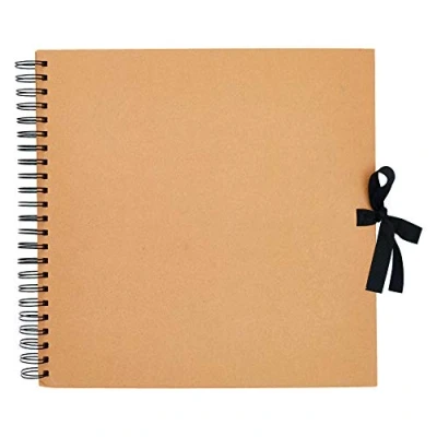 Image of Papermania Scrapbook, Kraft, Brown, 12 x 12&quot;, 40 Sheets, Create Your Own Photo Album And Decorate With Scrapbook Accessories, Book For Home Memories, Add Paper, Stickers