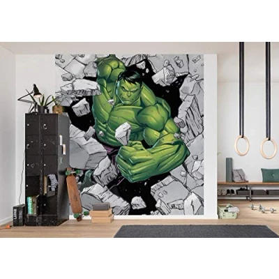 Image of Komar Marvel IADX5 060 Non Woven Photo Wallpaper Hulk Breaker Size: 250 x 280 cm (Width Height)