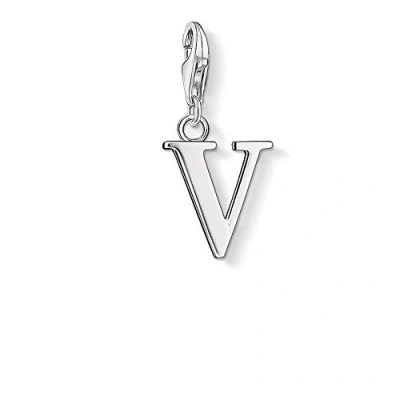 Image of THOMAS SABO Women&#039;s Charm Letter V 925 Sterling Silver 0196 001 12, one Size, Silver, No Gemstone