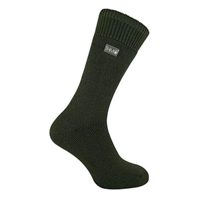 Image of THMO 1 Pair Mens Thick Winter Soft Top Thermal Socks (6 11 uk, 20 Forest Green)
