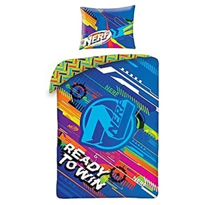 Image of Halantex Nerf 100% Cotton Reversible Duvet Cover 140 x 200 cm + Pillowcase