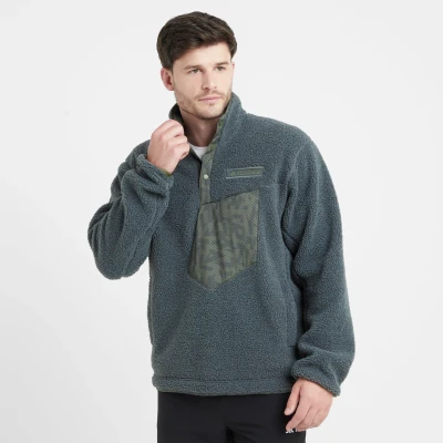 Image of Adidas Terrex XPL PILE SNAP Fleece jumper, Men&#039;s, Size: Small, Legend ivy