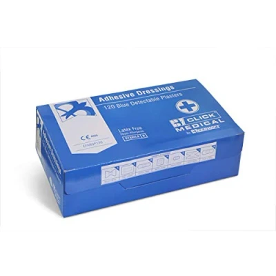 Image of CLICK MEDICAL BLUE DETECTABLE PLASTERS 120 ASSORTED