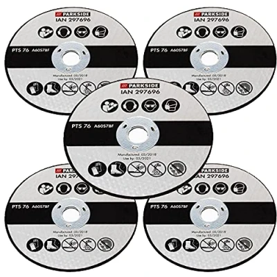 Image of Parkside Cutting Disc Sanding 5x for Battery Angle Grinder PWSA 12 B1 Lidl IAN 312027 Hand Tool Discs (Pack of 5)