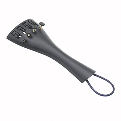 Image of Muuisndjaq 3/4 4/4 Violin Fiddle Tailpiece Hill Style with 1pcs Tailgut Tailcord 4 Fine Tuners Aluminum Alloy Strong