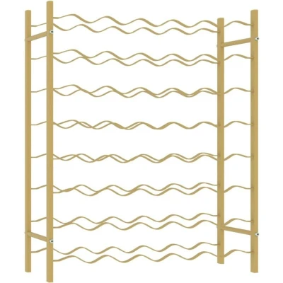 Image of vidaXL Wine Rack for 48 Bottles Gold Metal