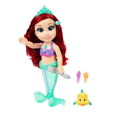 Image of Disney Princess My Singing Friend Ariel Feature Doll, 14 / 35 cm Tall Doll Sings and Says Over 10 Story Inspired Phrases, Accessories Included For Added Play, Perfect Girls Aged 3+