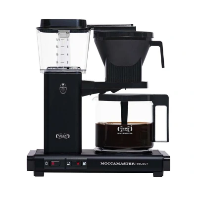 Image of Moccamaster KBG Select, Filter Coffee Machine, Matt Black, UK Plug 1.25L