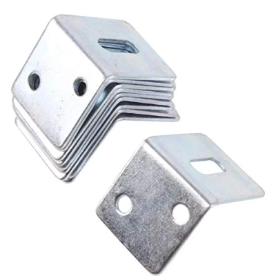 Image of 6X Large Worktop Right Angle Steel Brackets 28x25mm L Shape Fittings
