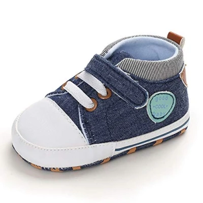 Image of MASOCIO Baby Boy Shoes Infant Toddler First Walking Trainer Prewalker Blue 6 12 Months