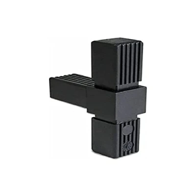 Image of cyclingcolors Square Tube connectors 2 or 3 Way 20x20 25x25 30x30 20mm 25mm 30mm Plastic Joint Shelf Holder (T (25mm))