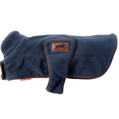 Image of House of Paws Comfort Zone Heavy Canvas Fleece Jacket Navy 16in