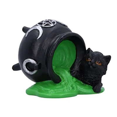 Image of Nemesis Now Ooops Cat Cauldron Figurine, Black, 8.7cm