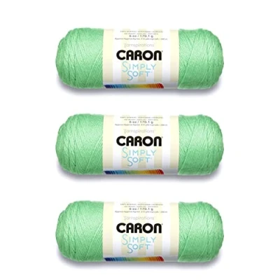 Image of Caron Simply Soft Limelight Brites Yarn 3 Pack of 170g/6oz Acrylic 4 Medium (Worsted) 315 Yards Knitting/Crochet
