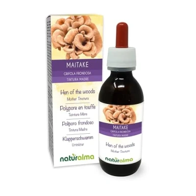 Image of Maitake or Hen of The Woods (Grifola frondosa Polyporus frondosus) Fungus Mushroom Alcohol Free Mother Tincture Naturalma Liquid Extract Drops 120 ml Food Supplement Vegan