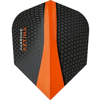 Image of Harrows Retina Dart Flights 100 Micron Extra Strong Standard 5 Sets (15) (Orange)