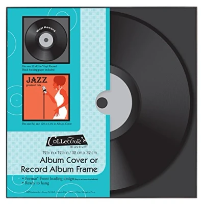 Image of MCS Format Front Loading Vinyl Record Frame, Album Frames for Records, Black, 12.5 x 12.5, Single