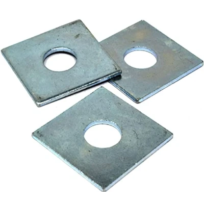 Image of Pack of 50, 50mm x 12mm Bright ZINC Plated Square Plate WASHERS BZP